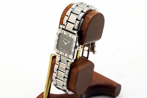 ティファニー　アトラス　スクエア　グレー文字盤　サイド