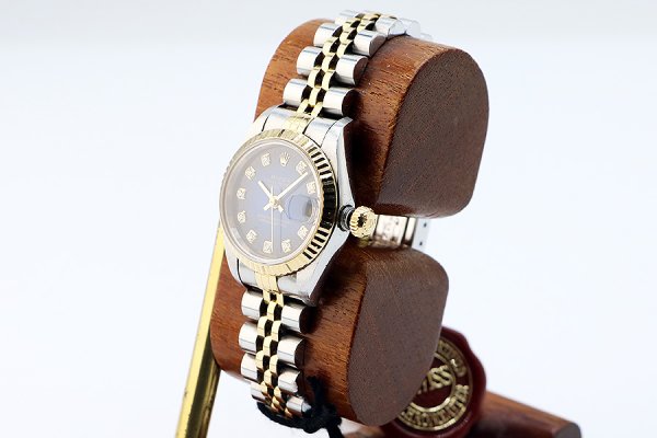 ロレックス　６９１７３Ｇ　青グラデーション文字盤　新１０Ｐ　Ｕ番　サイド