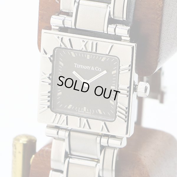 ティファニー　アトラス　スクエア　グレー文字盤