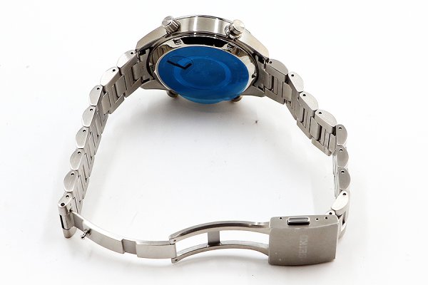 セイコー　プロスペック　スピードタイマー　ＳＢＥＲ００１　銀／黒文字盤　ブレス