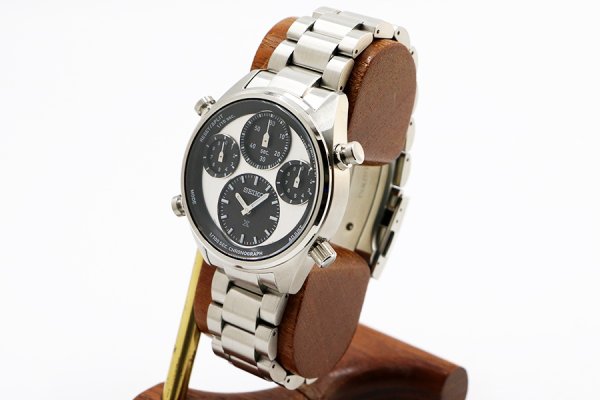 セイコー　プロスペック　スピードタイマー　ＳＢＥＲ００１　銀／黒文字盤　サイド