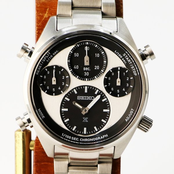 セイコー　プロスペック　スピードタイマー　ＳＢＥＲ００１　銀／黒文字盤