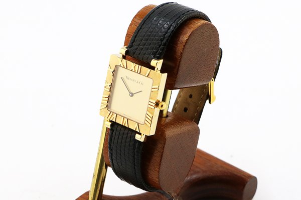 ティファニー　アトラス　スクエア　Ｍ３６３０　金文字盤　サイド