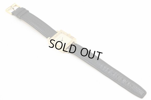 ティファニー　アトラス　スクエア　Ｍ３６３０　金文字盤　革ベルト状態　表面