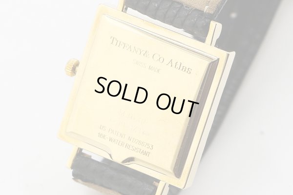 ティファニー　アトラス　スクエア　Ｍ３６３０　金文字盤　裏面拡大