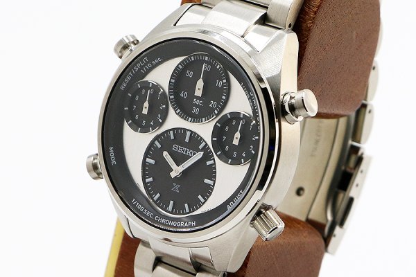 セイコー　プロスペック　スピードタイマー　ＳＢＥＲ００１　銀／黒文字盤　サイド拡大