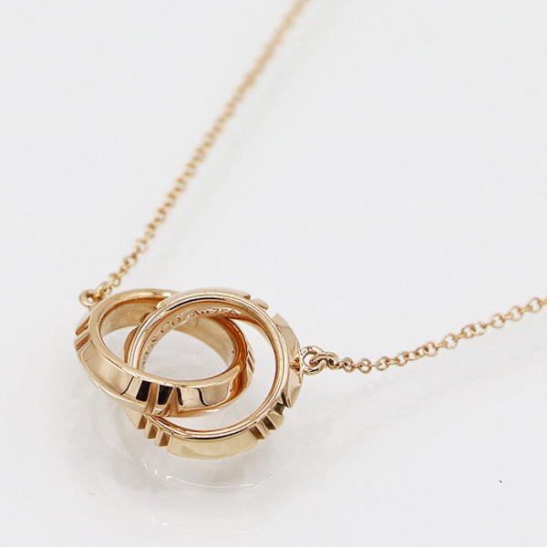 ティファニー　750PG アトラスX クローズドインターロッキングネックレス 5.70g