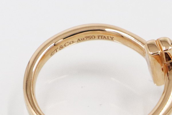 ティファニー　750PG Tワン ダイアイリリング 3.80g　刻印