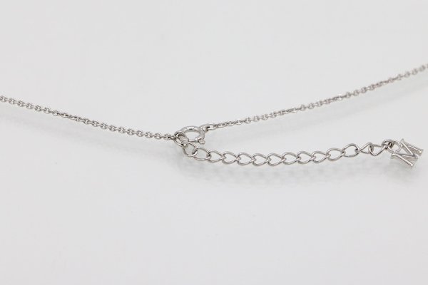 ミキモト　K18WG ブラックパールデマントイドガーネットダイアイリペンダントネックレス 9.30mm 9.60g　留め具