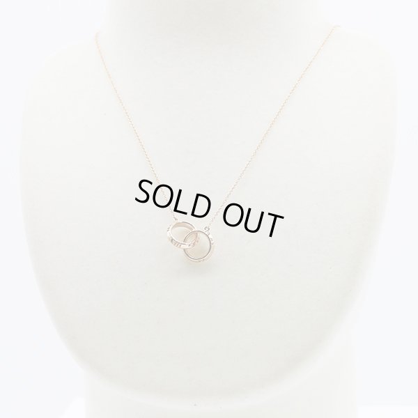 ティファニー　750PG アトラスX クローズドインターロッキングネックレス 5.70g　装着イメージ