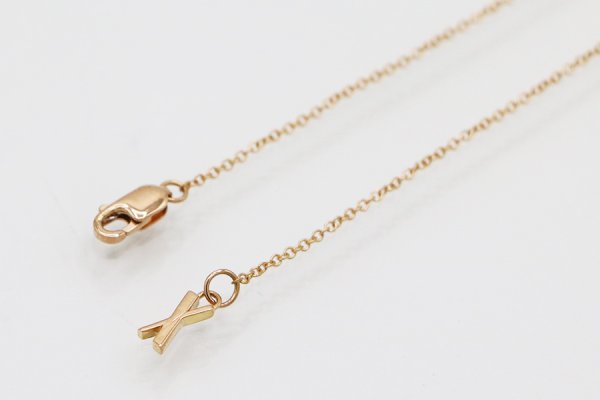 ティファニー　750PG アトラスX クローズドインターロッキングネックレス 5.70g　留め具外したイメージ