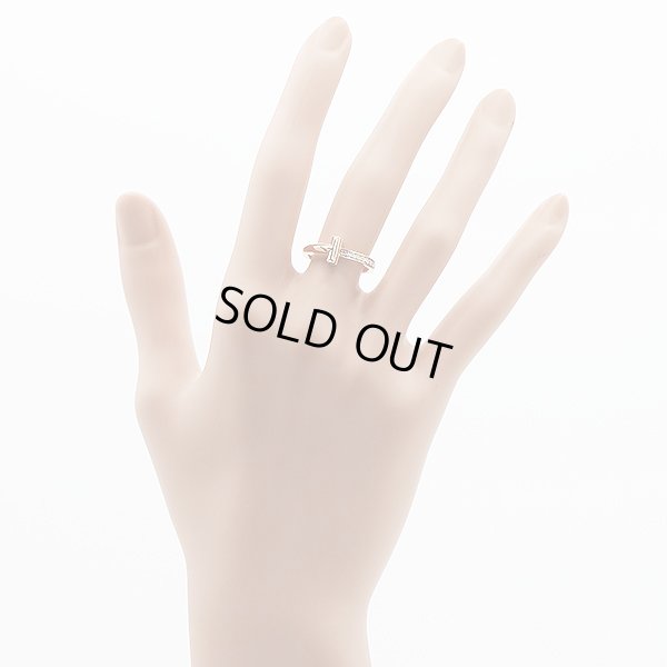 ティファニー　750PG Tワン ダイアイリリング 3.80g　装着イメージ