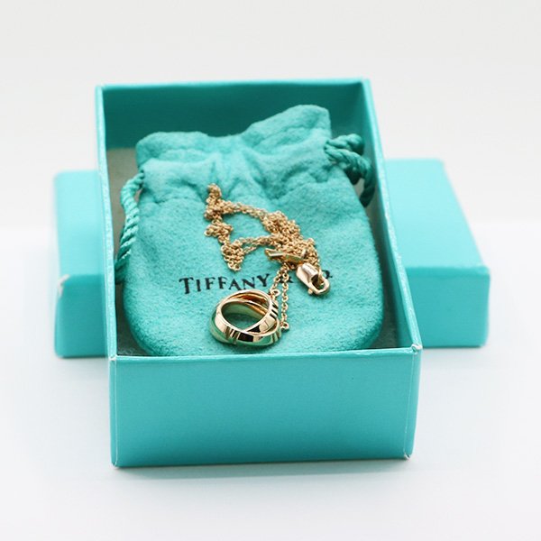 ティファニー　750PG アトラスX クローズドインターロッキングネックレス 5.70g　箱中身