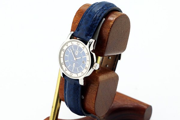 ブルガリ　ソロテンポ　ＳＴ２９Ｓ　青文字盤　サイド