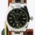 ロレックス　１１６４００ＧＶ　ミルガウス　黒文字盤　グリーンガラス