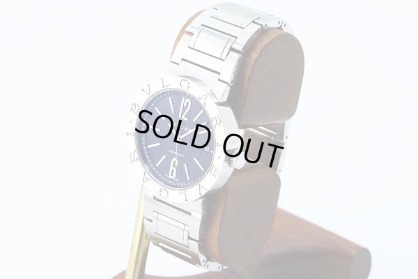 ブルガリ　ブルガリブルガリ　ＢＢ３８ＳＳ　黒文字盤　サイド