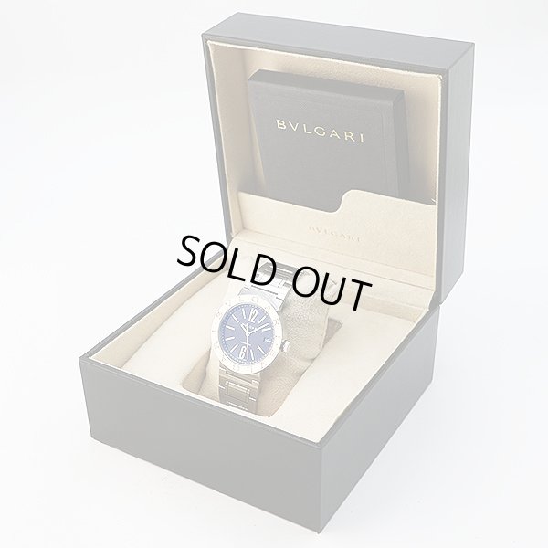 ブルガリ　ブルガリブルガリ　ＢＢ３８ＳＳ　黒文字盤　箱