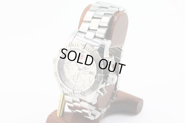 ブライトリング　アベンジャー　スカイランド　Ａ１３３８０　銀文字盤　サイド