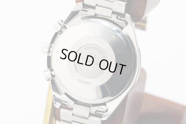 オメガ　スピードマスター　デイデイト　３５２１．８０　青文字盤　裏面拡大