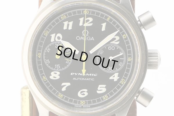 オメガ　ダイナミック　クロノグラフ　５２４０．５０　黒文字盤　表面拡大