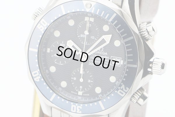 オメガ　シーマスタープロ　クロノグラフ　２５９９．８０　紺文字盤　表面拡大