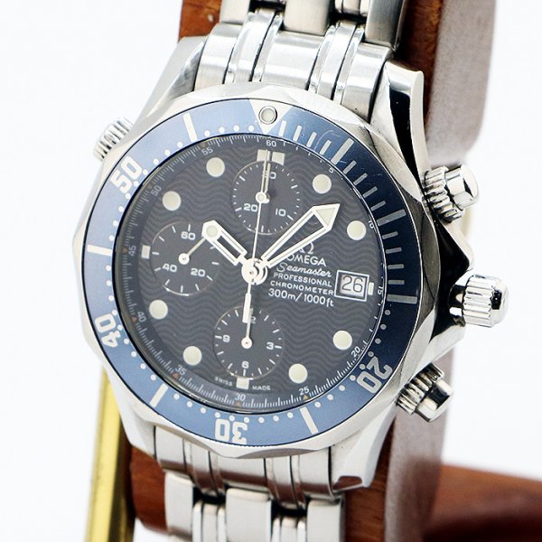 オメガ　シーマスタープロ　クロノグラフ　２５９９．８０　紺文字盤