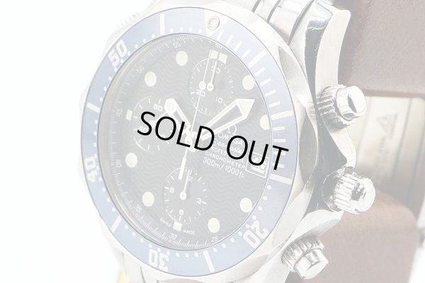 オメガ　シーマスタープロ　クロノグラフ　２５９９．８０　紺文字盤　サイド拡大