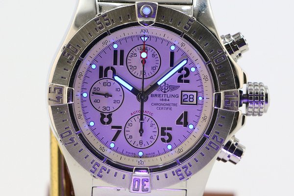 ブライトリング　アベンジャー　スカイランド　Ａ１３３８０　銀文字盤　ライト