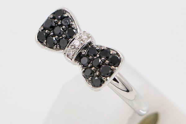 ポンテヴェキオ　K18WG ダイアイリリング 0.52ct 4.00g　サイド