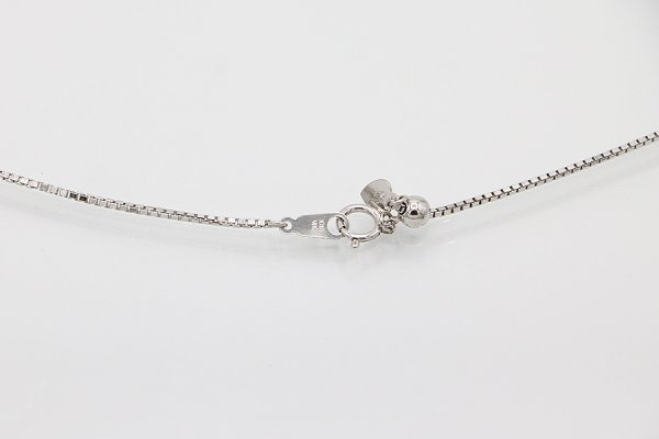 K18WG アレキサンドライトガーネットダイアイリペンダントネックレス 0.94ct 1.60ct 0.38ct 14.20g　留め具