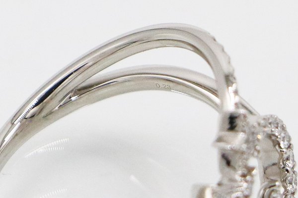 スタージュエリー　PT950 ダイアイリリング 0.23ct 5.10g　刻印(2)
