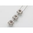 PT900/850 ダイアイリペンダントネックレス 0.077ct 1.46ct 6.20g　裏面