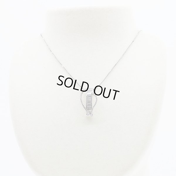 PT900/850 ダイアイリペンダントネックレス 1.50ct 13.20g　装着イメージ