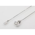 PT900/850 ダイアイリペンダントネックレス 0.077ct 1.46ct 6.20g　留め具外したイメージ