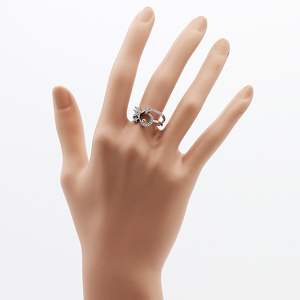 スタージュエリー　PT950 ダイアイリリング 0.23ct 5.10g　装着イメージ