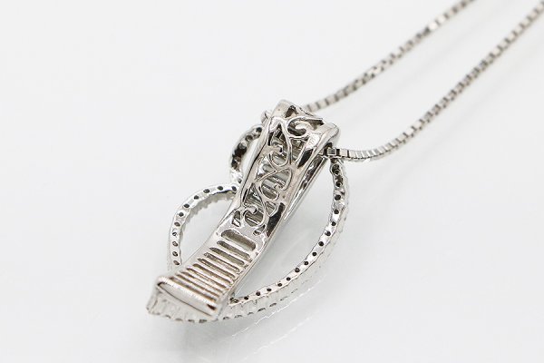 PT900/850 ダイアイリペンダントネックレス 1.50ct 13.20g　裏面