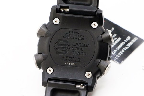 カシオ　Ｇショック　ＧＡ－２０００Ｓ―１ＡＪＦ　デジアナ黒文字盤　裏面拡大