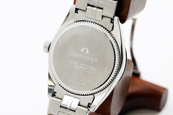 シチズン　カンパノラ　ＢＵ００４０－５７Ｚ　新そに鳥　銀／緑漆文字盤　裏面拡大