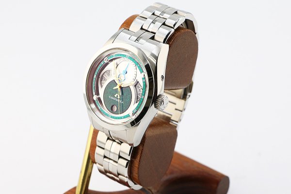 シチズン　カンパノラ　ＢＵ００４０－５７Ｚ　新そに鳥　銀／緑漆文字盤　サイド