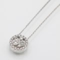 タサキ　K18WG ダイアイリペンダントネックレス 0.24ct 3.80g