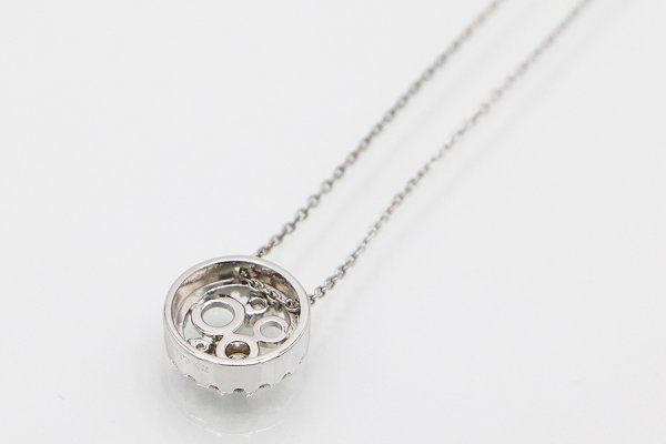 タサキ　K18WG ダイアイリペンダントネックレス 0.24ct 3.80g　裏面