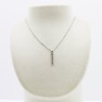 タサキ　PT900/850 ダイアイリペンダントネックレス 0.55ct 5.30g　装着イメージ