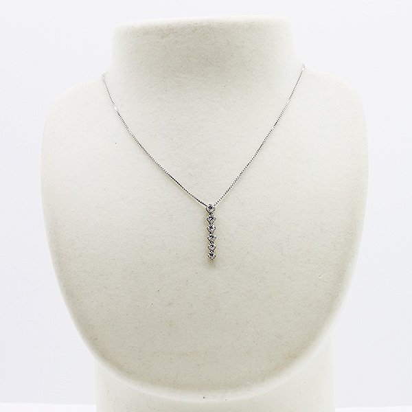 タサキ　PT900/850 ダイアイリペンダントネックレス 0.55ct 5.30g　装着イメージ