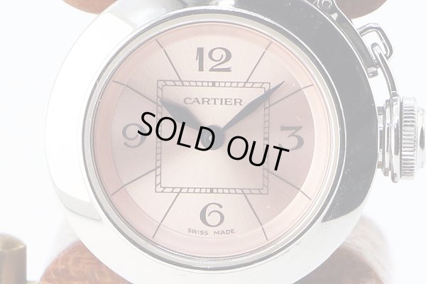 カルティエ　ミスパシャ　２９７３　ピンク文字盤　表面拡大
