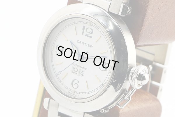 カルティエ　パシャＣ　ビックデイト　Ｗ３１０４４Ｍ７　白文字盤　サイド拡大