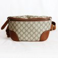 グッチ　GGエンブレム ミディアムベルトバック 821162 488628 ベージュ／ダークブラウン