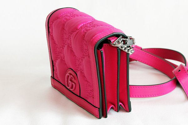 グッチ　2WAYミニショルダーバック 723777 1147 ピンク　サイド