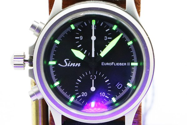 ジン　３５６　ユーロフリーガーII　黒文字盤  黄色針　ライト