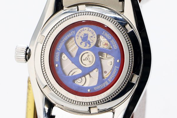 グランドセイコー　ＳＢＧＲ３２１　９Ｓ６５－００Ｖ０　紺文字盤　ＧＳ誕生６０周年限定　裏面拡大