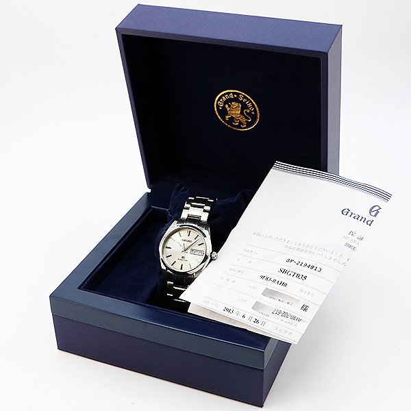 グランドセイコー　ＳＢＧＴ０３５　９Ｆ８３－０ＡＨ０　銀文字盤　箱・保証書